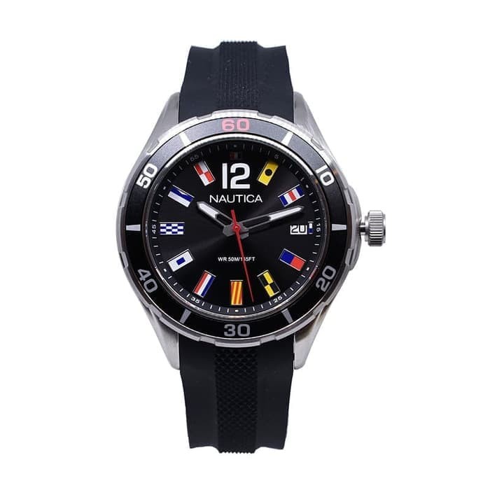 ✅Ori Nautica Jam Tangan Pria Nst12 Napnsi801 Hitam Original Bisa Gojek