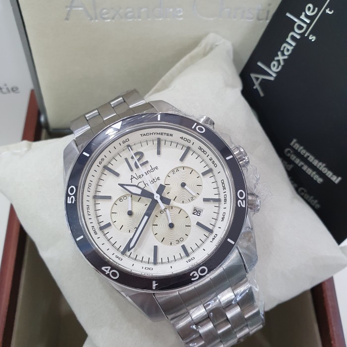 ✅Ready Jam Tangan Pria Alexandre Christie Ac6407Mc - Plat Cream Bisa Gojek