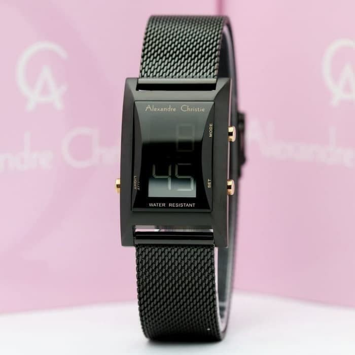 ✅New Ori Jam Tangan Wanita Alexander Christie Ac 9225 Digital Black Original Terbaru