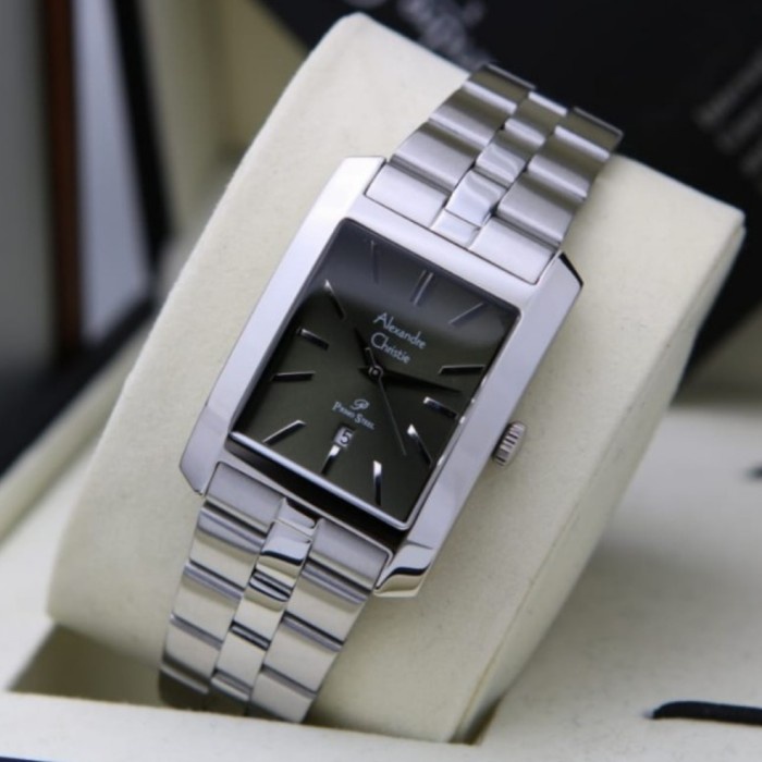 ✅New Jam Tangan Wanita Alexandre Christie Original Ac1022 Green Silver Berkualitas