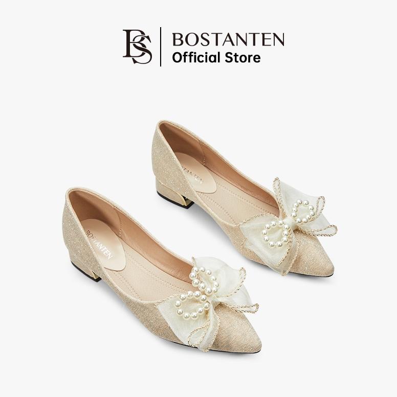 READY STOK BOSTANTEN Sepatu Heels Wanita Flatshoes Pansus Pesta Pernikahan Korea Style PREMIUM