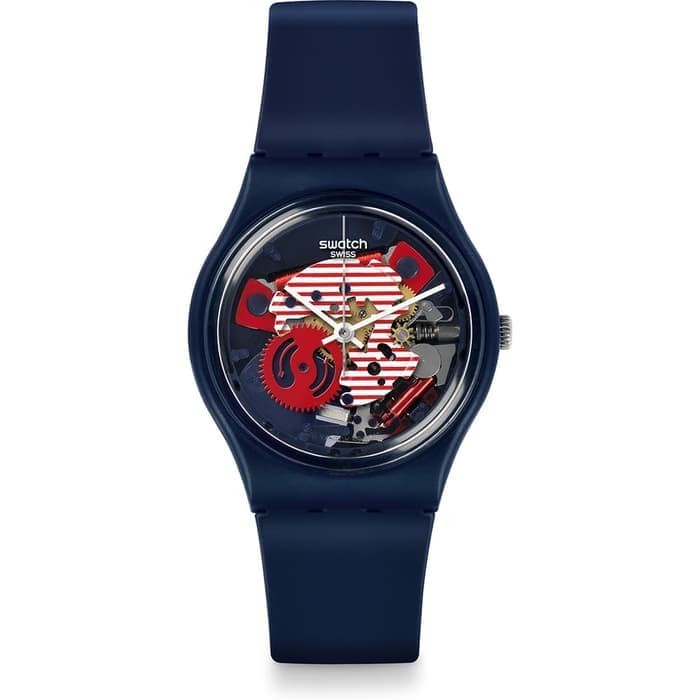 ✅Baru Swatch Gn239 - Jam Tangan Wanita - Biru Navy Terbatas