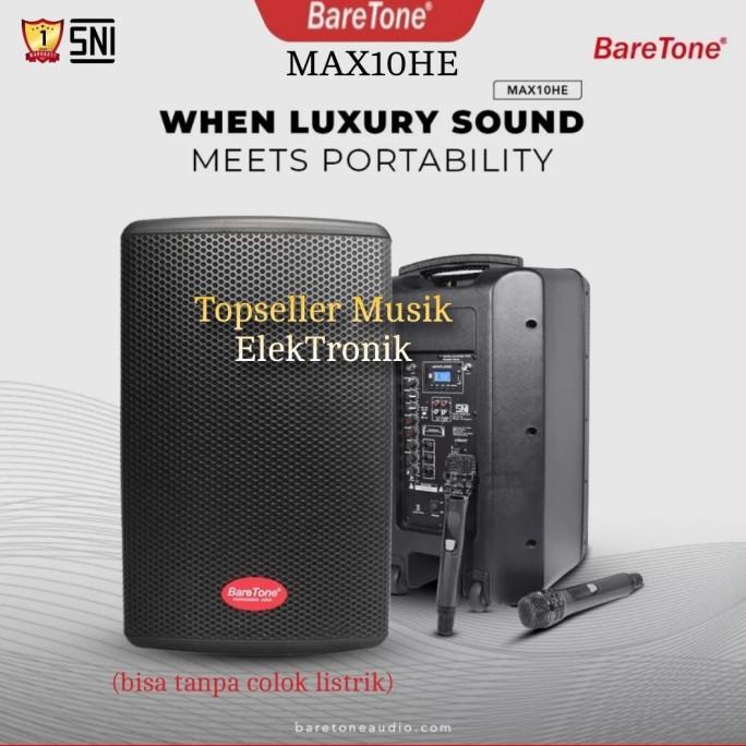 Produk Terlaris Speaker Portable Baretone Max10He / Max 10He / Max 10 He Bluetooth-Tws