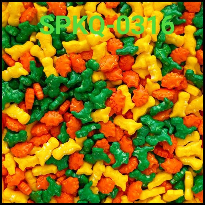 

HOT DEAL SPKQ-0316 SPRINKLES SPRINKLE SPRINKEL 250 GRAM BINATANG DINOSAURUS !!!!!!!