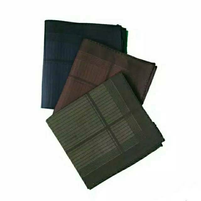 3 Pcs Sapu Tangan Pria Katun Handkerchief Saputangan Sarung