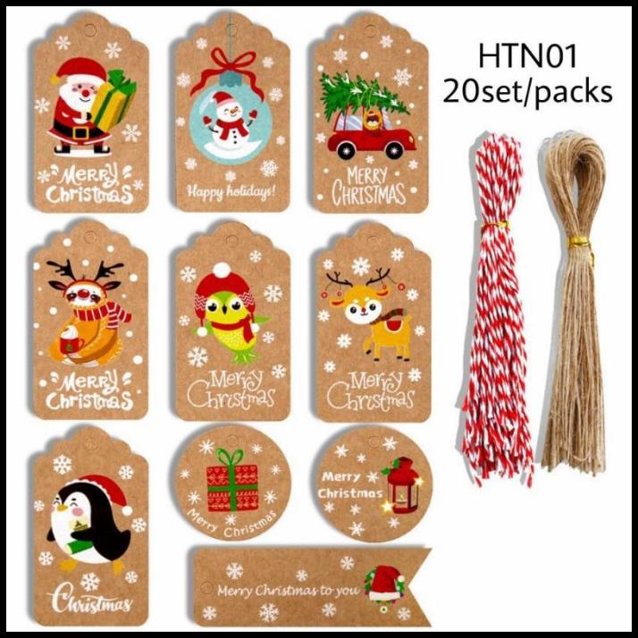

DISKON HANG TAG CHRISTMAS 20 LABEL + TALI GIFTBOX / HANG TAG LABEL KARTU MINI !!!!!!!