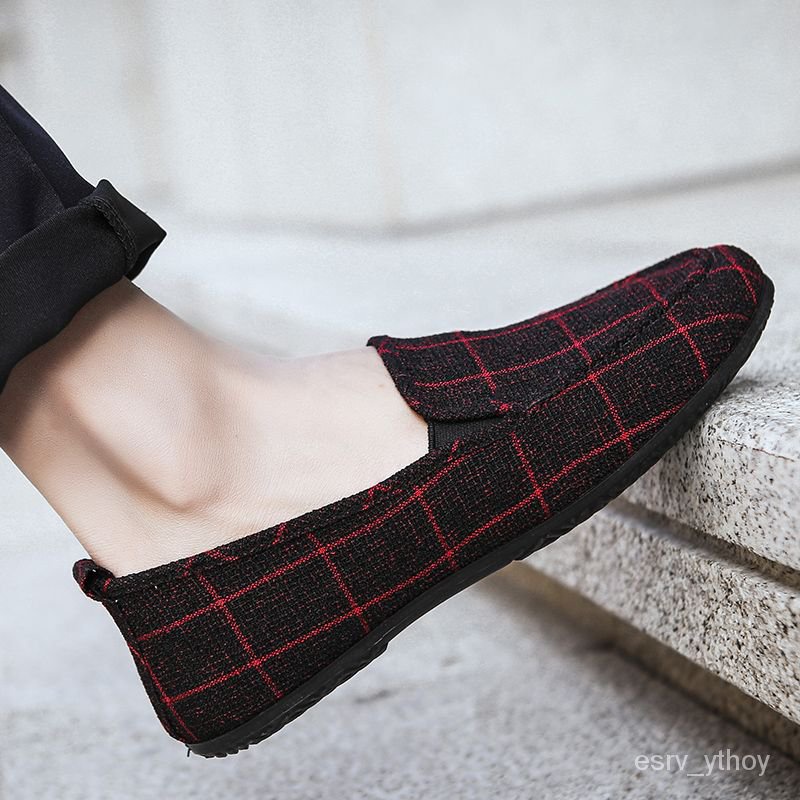 Sepatu Pria Musim Semi Bernapas Sepatu Kanvas Tods Pria Slip-On Kasual Sepatu Berkendara Trendi