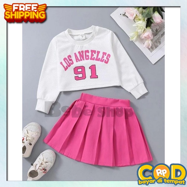 Set Anak Baju Setelan Kids Perempuan Lucu Detelan Ank Kekinian Bsju Swetelan Murah Sett Remaja Tangg