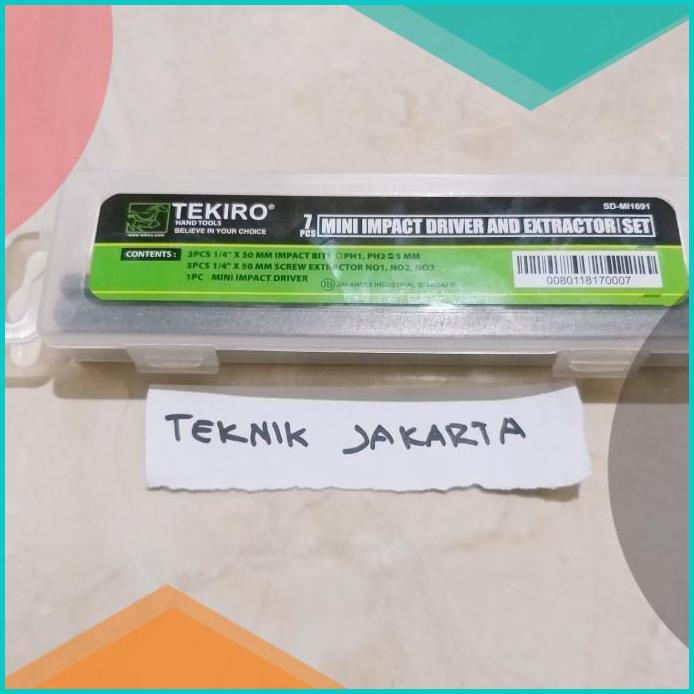 Obeng Ketok 7 pcs impact driver TEKIRO 20JVLZ3 tools  onderdil