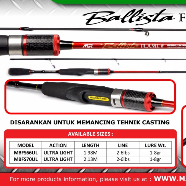 JORAN UL MAGURO BALLISTA ICE FLAME 662 2-6 LB ULTRALIGHT ORIGINAL