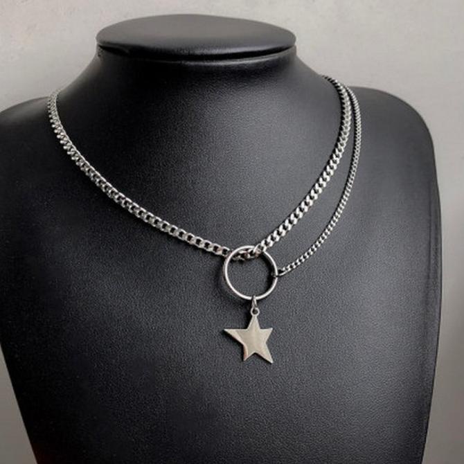 Kalung Titanium Pria Wanita Kalung Kpop BTS GOT7 Korea