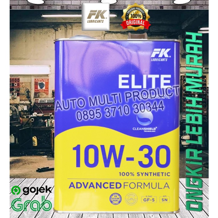 [New] Oli Oli Fk Mobil Motor Bensin Elite Sn/Gf-5 10W30 4 Liter Terbaru