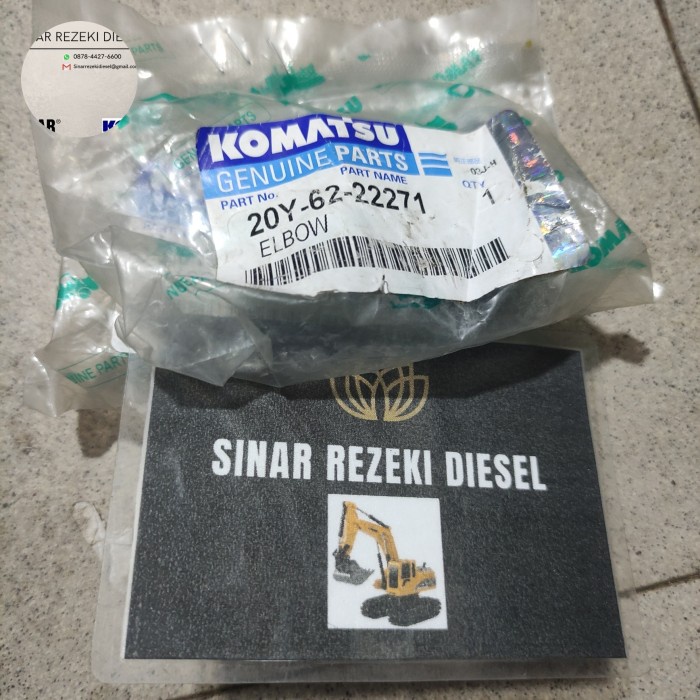 ✨Original Elbow 20Y-62-22271 Genuine Part Komatsu / Elbow 20Y 62 22271 Komatsu Limited