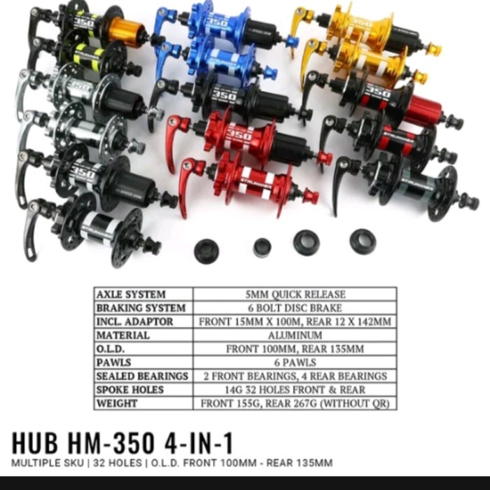 hub freehub strummer hm350 4 in 1 32hole jangkrik fikafika8187