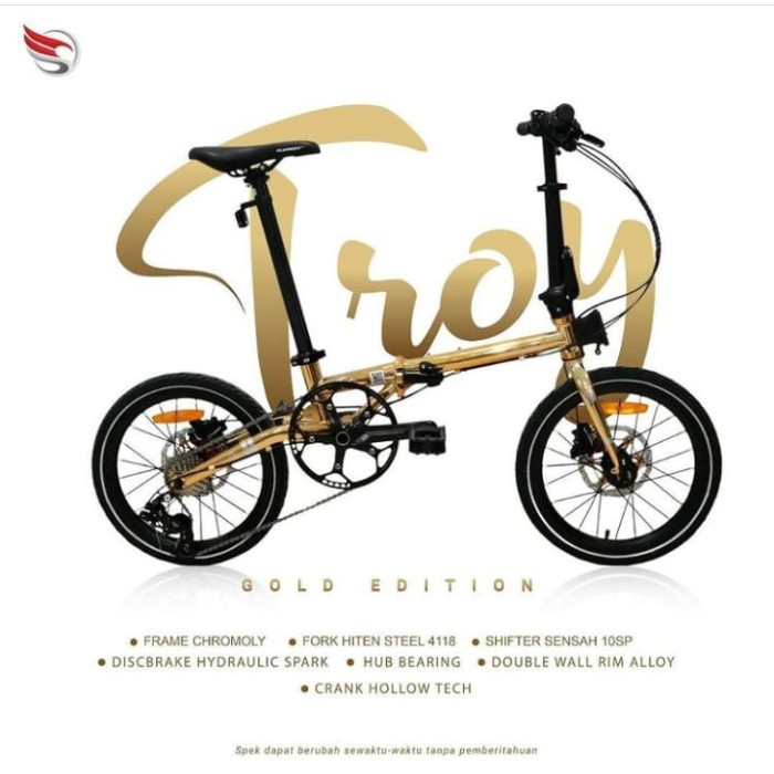 ✨Ori Sepeda Element Troy 16 Inch Gold Bisa Gojek