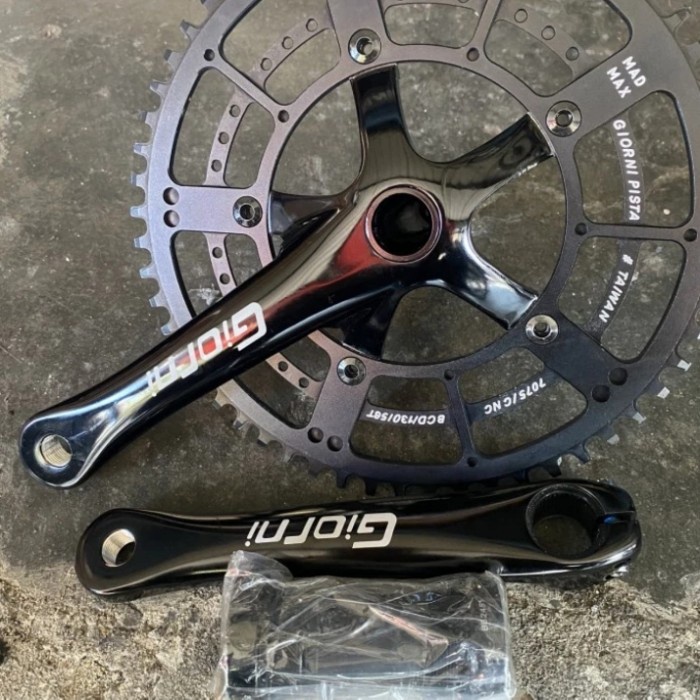 ✨Ori Crankset Giorni 56T Bcd 130 Untuk Sepeda Lipat Berkualitas