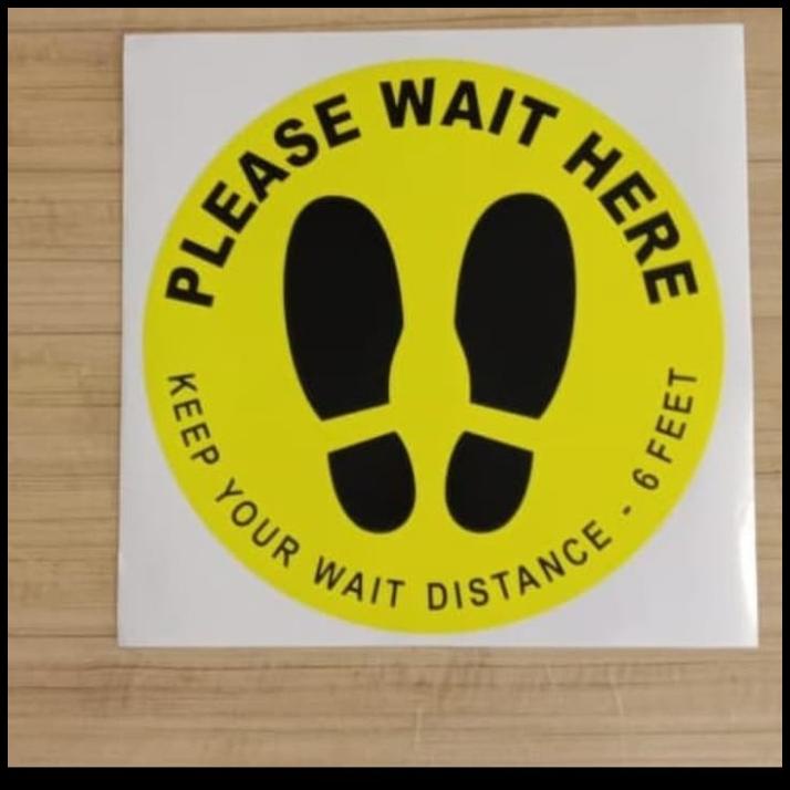 

GRATIS ONGKIR SIGN STICKER K3 RAMBU SAFETY PLEASE WAIT HERE KEEP DISTANCE UK 30X30CM !