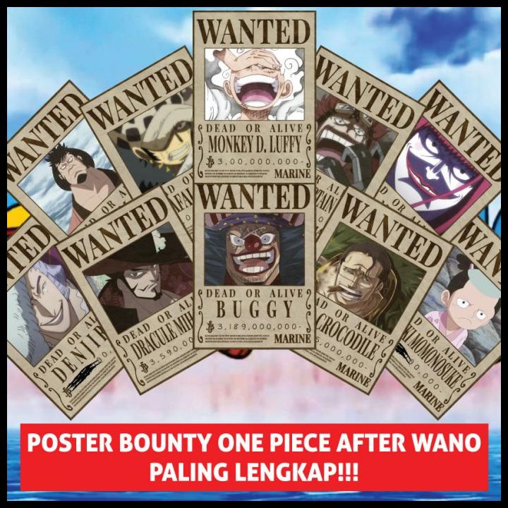 TERBARU POSTER BOUNTY ONE PIECE UPDATE AFTER WANO PALING LENGKAP 