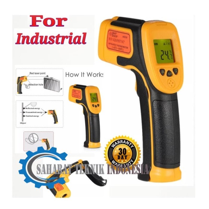 ✅Sale Thermometer Infrared Smart Sensor As 530 Up To 550°C-For Industry Berkualitas