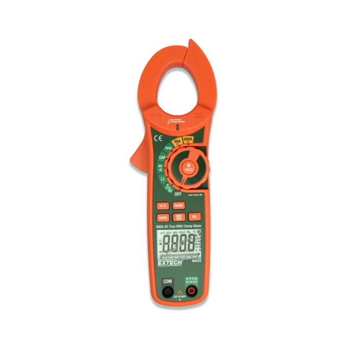 ✅Original Tang Ampere Clamp Meter Trms Ac 600A Ncv Ma620 Extech Ex0000047 Diskon
