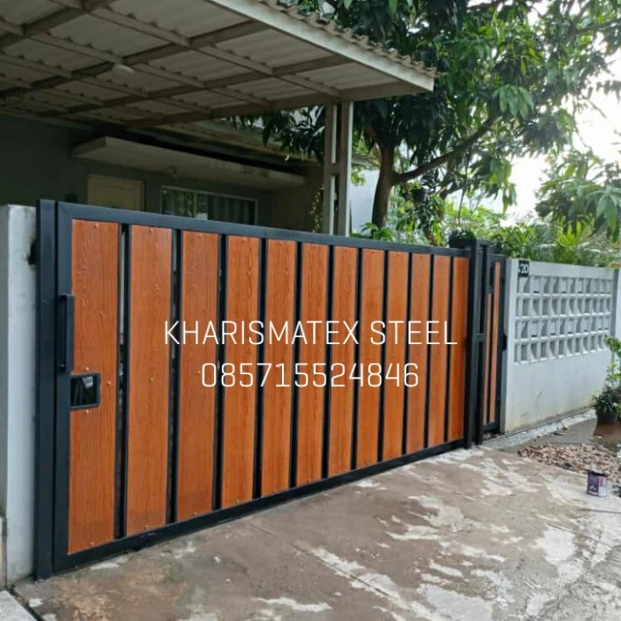 ✅New Ori Pagar Besi Wood Plank Motif Kayu Serpong Garden 2 Limited