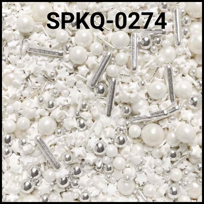 

HOT DEAL SPKQ-0274 SPRINKLES SPRINKLE SPRINGKEL 250GR PUTIH PERAK MUTIARA HATI !