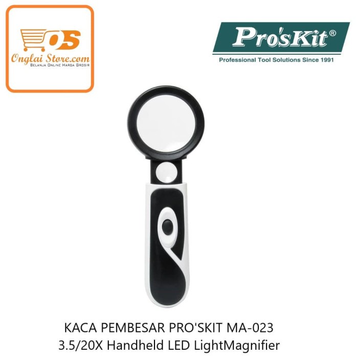 

Proskit Ma-023 Kaca Pembesar - 3.5/20X Handheld Led Lightmagnifier