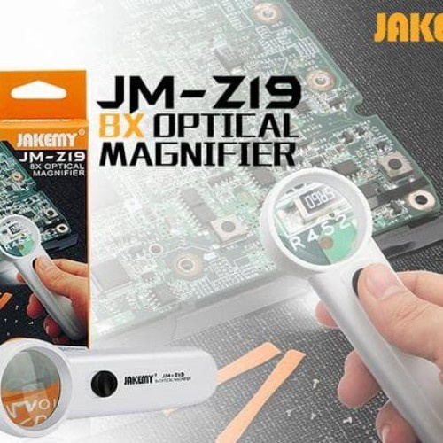 

Jakemy Lup Mini Kaca Pembesar Zoom 8X dengan Senter Alat Bantu Baca