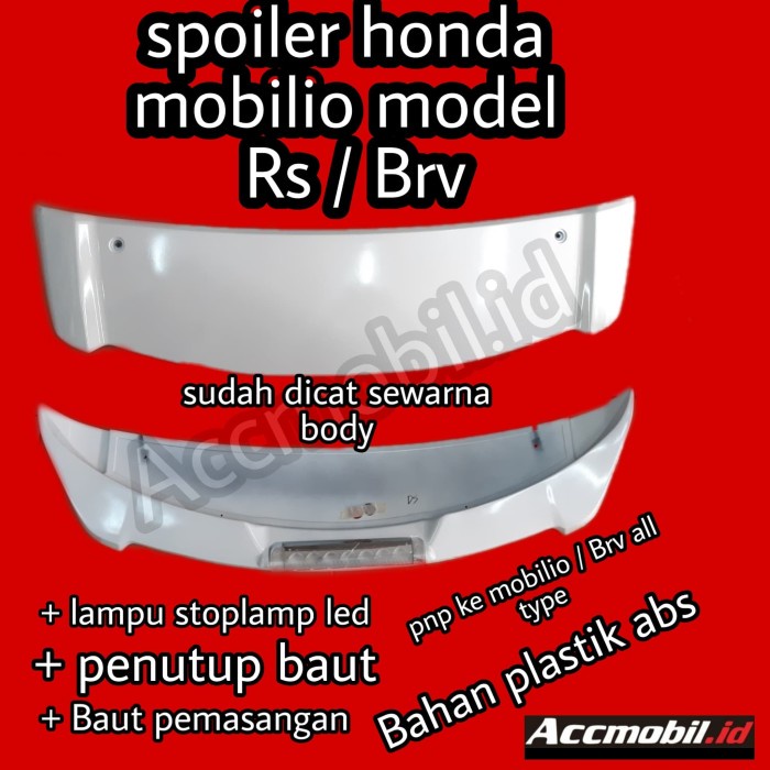 SPOILER PLASTIC HONDA MOBILIO BRV DENGAN LAMPU ORIGINAL