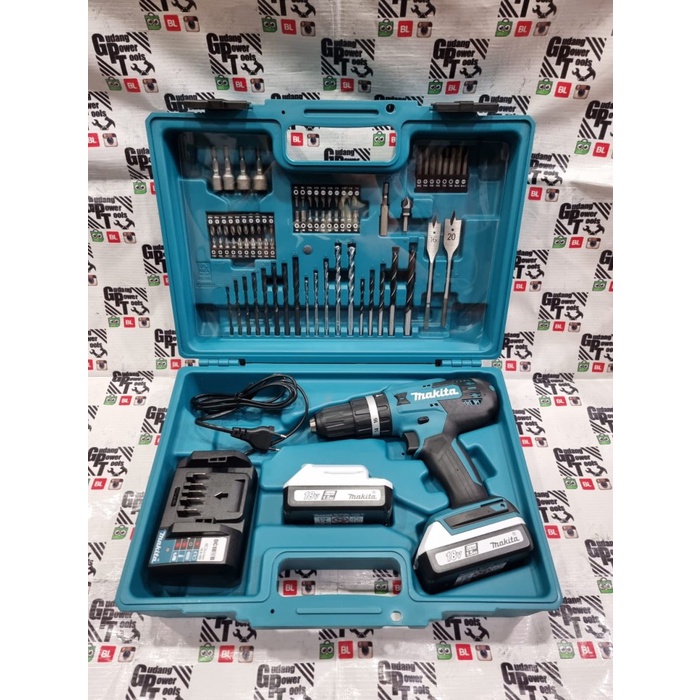 Paket Mata Bor 74Pc Mesin Bor Baterai Cordless Drill Makita 18V Hp488D