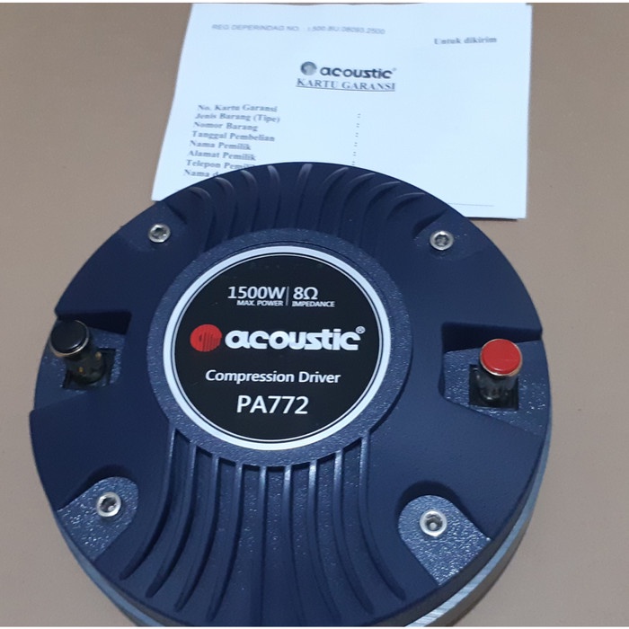 {NurulShop} driver tweeter horn 2in acoustic PA772 1500 watt Murah