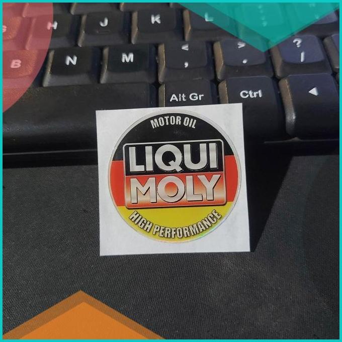 

Sticker Timbul Resin LIQUI MOLY Bulat Stiker Logo Lycal 3D Kecil Satu