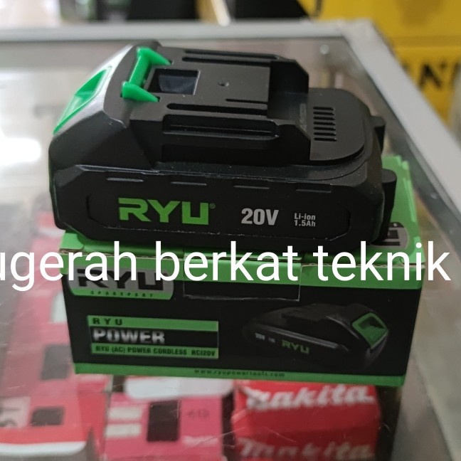 Promo Baterai Ori Ryu 20 V Untuk Mesin Bor Gerinda Cordless Ryu Rci 20 Rcg
