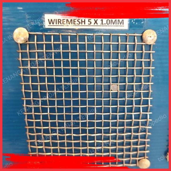 

(KENA) KAWAT SARINGAN WIREMESH ANYAMAN LURUS STAINLESS 5 X 1,0MM X 5 METER