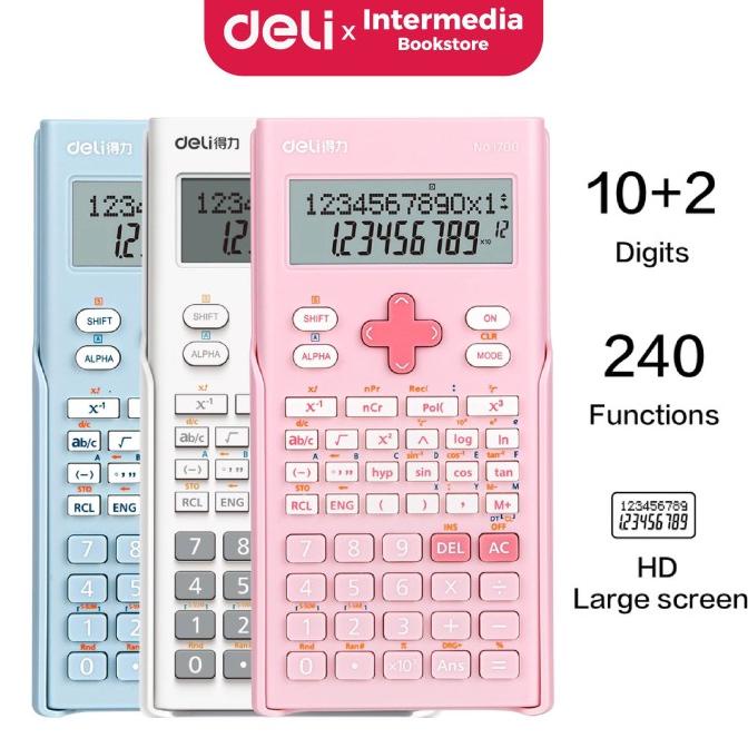 

Deli 1700 Calculator Scientific Kalkulator 24 Fungsi Kalkulasi Putih