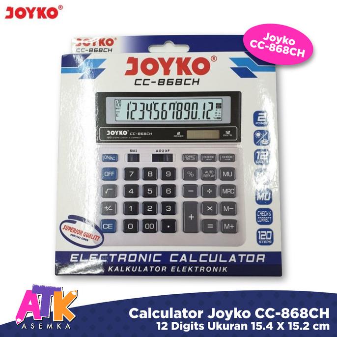 

CC-868 Calculator Kalkulator Joyko 12 Digits