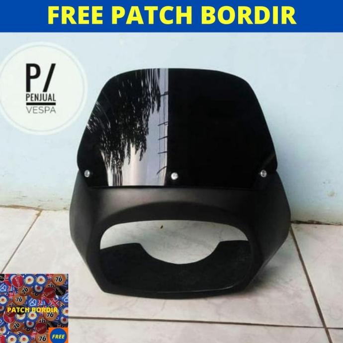 Aksesoris Vespa Driverscreen Gordon Vespa PX Series Exclusive Strada Ayo Beli