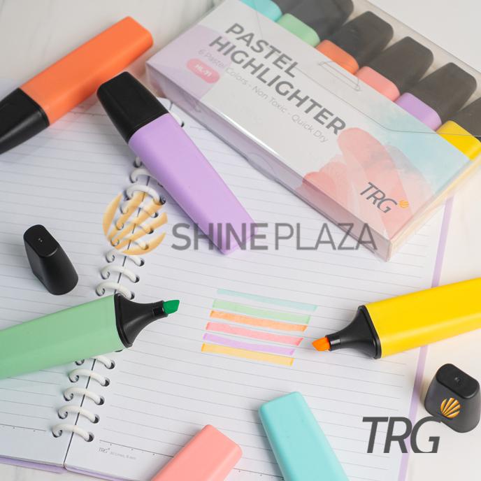 

New! TRG Highlighter Pastel Set 6 Warna Colors HL-71 Penanda Berwarna TRG ,.