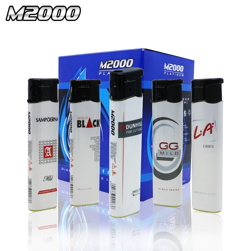 Korek Api Gas Magnet M2000 Platinum Rokok Series DM