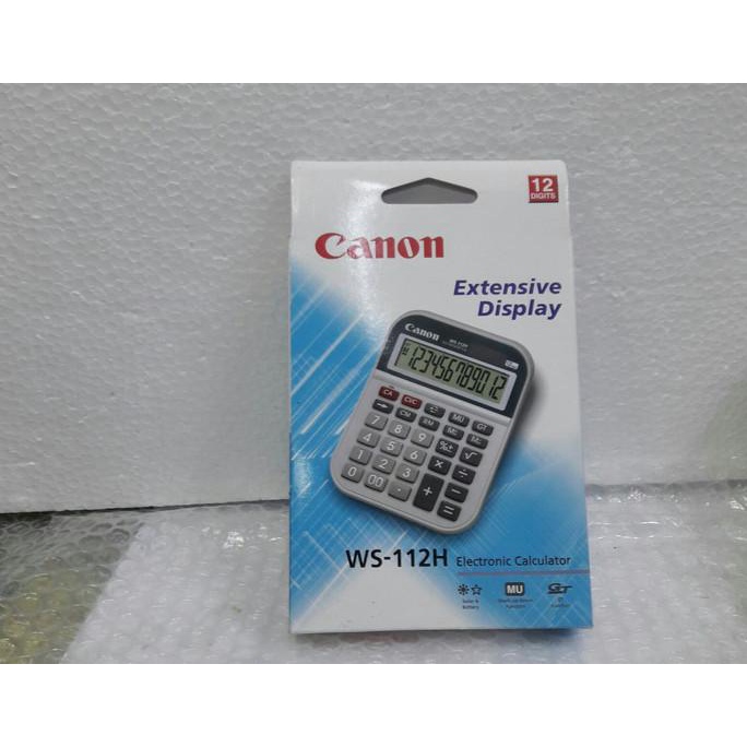 

CANON ELECTRONIC CALCULATOR WS-112 H