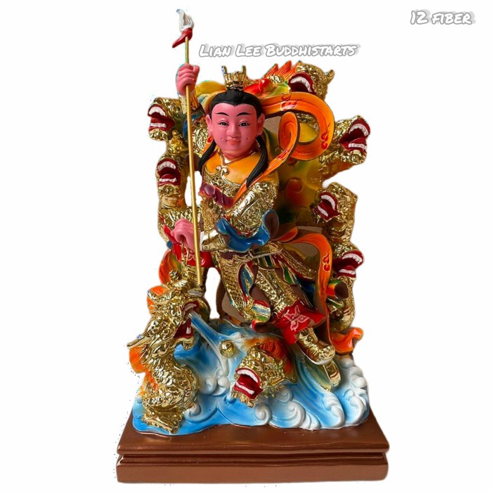 [Ori] Patung Dewa Li Locia / Na Cha / Nezha 9 Naga Uk 12 Inch Terbaru