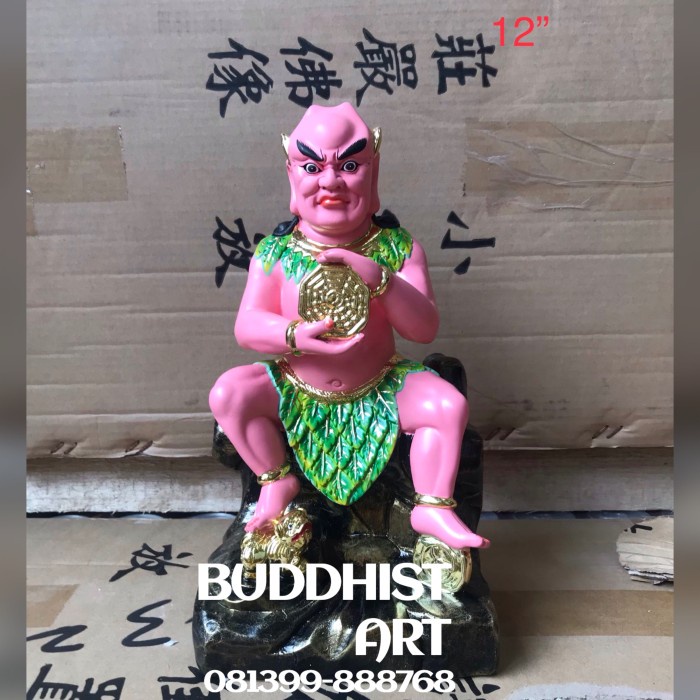 [Original] Patung Dewa Pat Kwa Co Se / Pat Kua/Pa Kwa / Dewa Fuxi 12 Inch Fiber Bisa Gojek