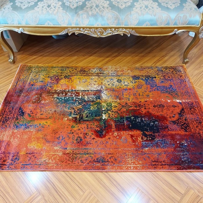 [Ori] Permadani Karpet Iran Persia 100Cmx150Cm Tebal Multicolour Orange Terbatas