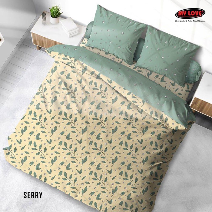 [New] Bedcover  Sprei Set My Love Queen 160X200 Corak Serry Terbaru
