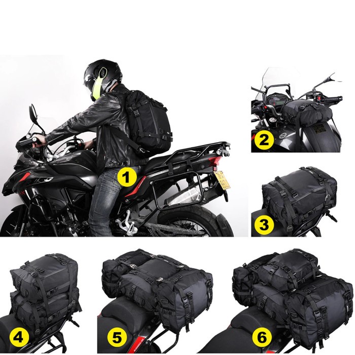 [New Ori] Tas Motor Touring Back Seat Storage Anti Air 3 In 1 Tas Universal Bag Terbatas