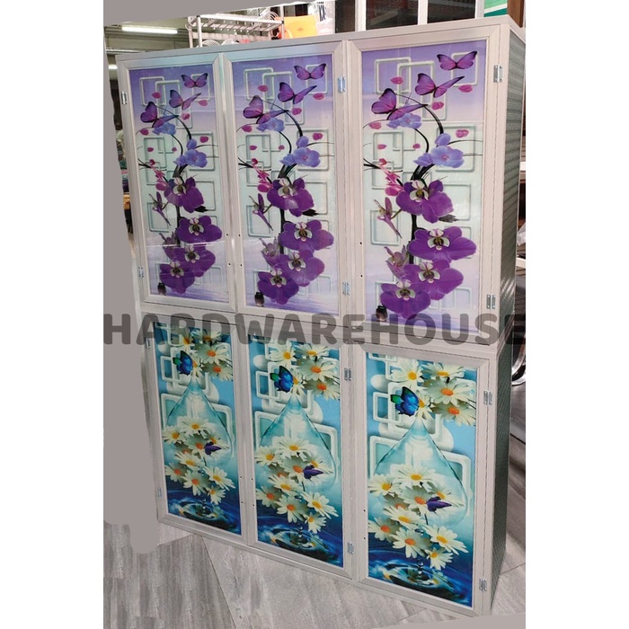 [New] Kitchen Set Aluminium 3 Pintu Motif Bunga Terbatas