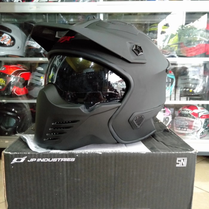 [New Ori] Helm Jpx Modular Hitam Doff Bisa Gojek