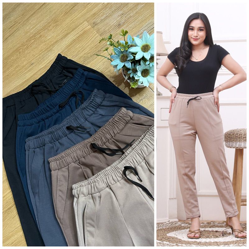 Celana panjang wanita baggy pants  bahan paraguay// baggy jumbo