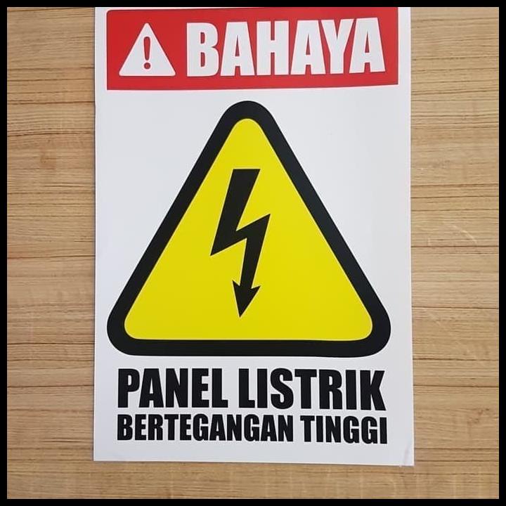 

BEST DEAL SIGN STICKER BAHAYA PANEL BERTEGANGAN TINGGI 20X30CM SAFETY DANGER !!!!!!