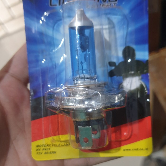 halogen bulb H4 40w 45w lampu biru mobil agya brio kijang yaris ayla star